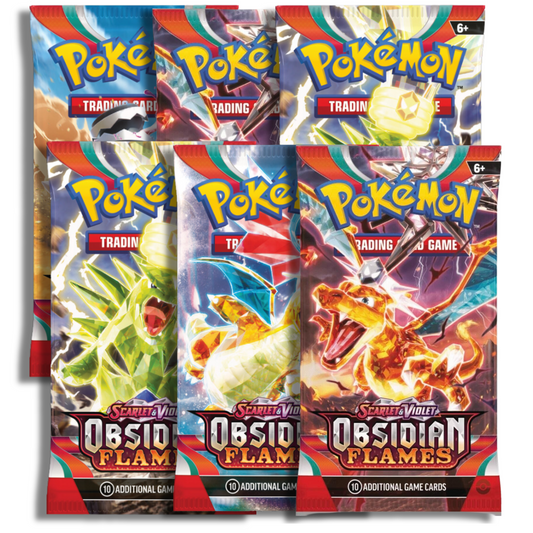 Sealed Pokémon Obsidian Flames 6 Pack Bundle