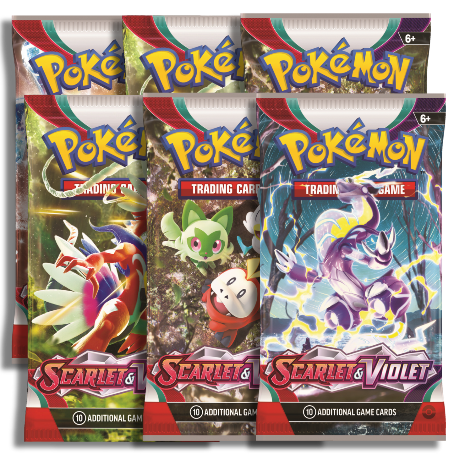 Sealed Pokémon Scarlet and Violet 6 Pack Bundle