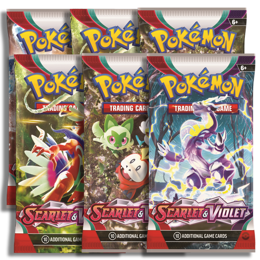 Sealed Pokémon Scarlet and Violet 6 Pack Bundle