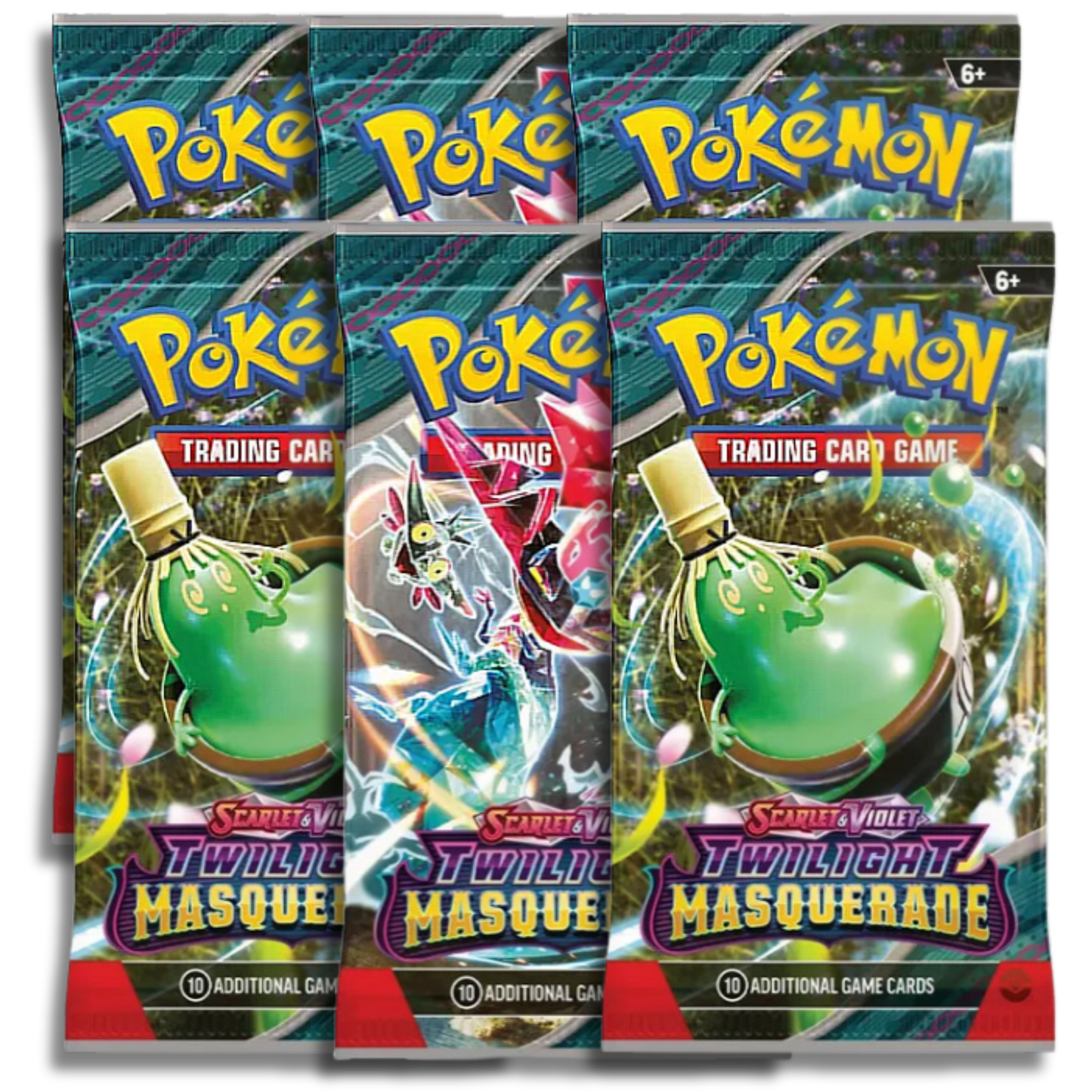 Sealed Pokémon Twilight Masquerade 6 Pack Bundle